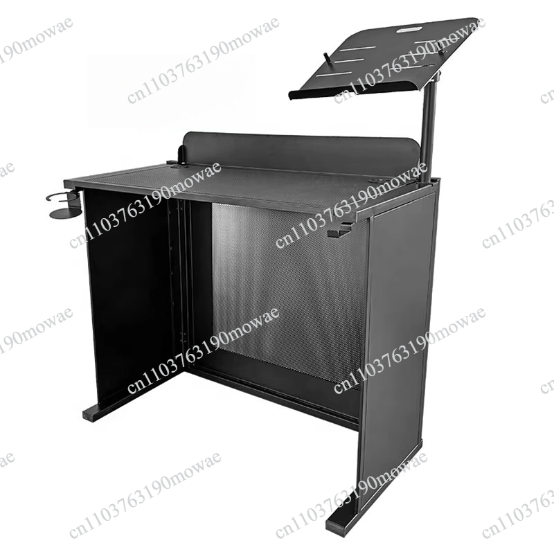 Laptop Accessories Table - Stahl-DJ-Tisch mit integriertem Laptop-Ständer und Ständerzubehör