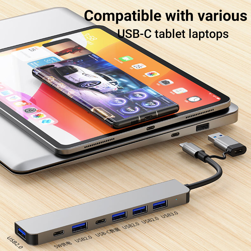 Laptop Accessories That You Need - 7-in-1 Dual-Head USB-C & USB Dockingstation