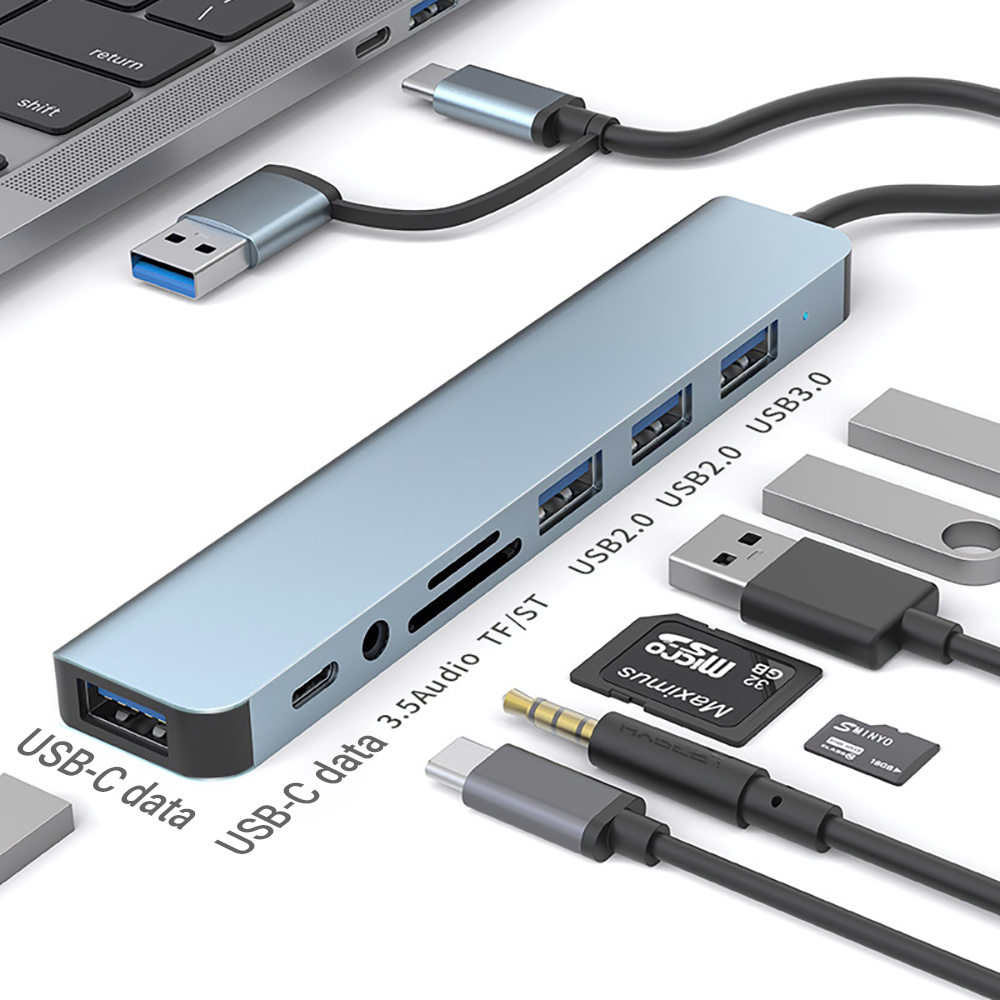 Laptop Accessories That You Need - 9-in-1 Dual-Head USB-Dockingstation USB-A & USB-C