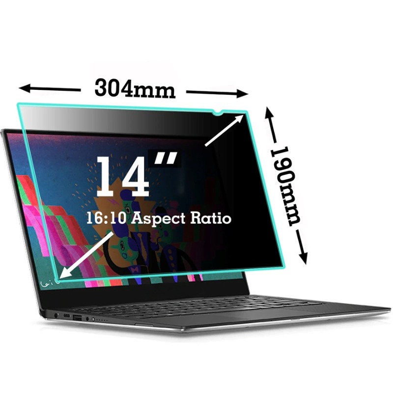 Privacy Screen Filter - 14 Zoll (16:10)-304*190mm Computer Anti-Glare Blickschutzfilter