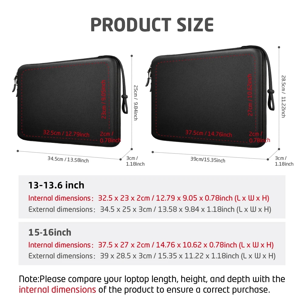 13 13,6 15 16 Zoll Laptop-Schu – Laptop Accessories Sleeve Bewertung und Preis