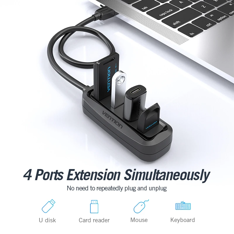 Vention USB 2.0 HUB 4-Port mit – Laptop Electronics Accessories Bewertung und Preis